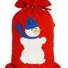 Мешок для подарков "Снеговик красный"