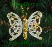 Бабочка/Стрекоза золотая на прищепке DM10104G