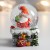 Сувенир полистоун водяной шар "Дед Морозик с подарочком на трубе" 4,5х4,5х6,5 см