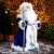Дед Мороз "В сине-серебристой шубе, с узорным посохом" двигается, 25х50 см