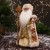 Дед Мороз "В шубке с бахромой" двигается, 40 см, золото