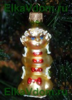 Новогоднее украшение "Гусеница"(9см) ФУ-92