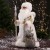 Дед Мороз "С простым мешком и с посохом" двигается, 45 см, серебристо-белый