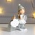 Сувенир полистоун "Малышка в шапке, с сердцем и радугой" бело-золотистый 13х5х11 см