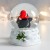 Сувенир полистоун водяной шар "Пухлый пингвинёнок в шарфике" 7х6,7х8,8 см