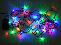Новогодняя гирлянда-LED 5м,50 разноцветных светодиодов  50L-RGB-BK