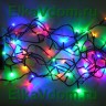 Новогодняя гирлянда-LED 5м,50 разноцветных светодиодов  50L-RGB-BK