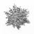 Брошь новогодняя "Снежинка узорчатая", цвет белый в серебре