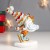 Сувенир полистоун "Дедушка Мороз на мини-лыжах с фонариком" 13,5х5,5х11,5 см