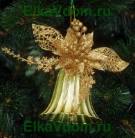 Новогоднее украшение "Колокол"(13см) JB-20111591G