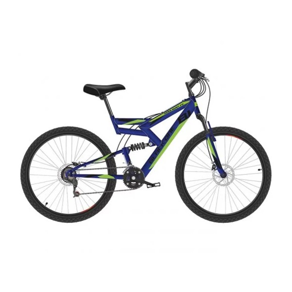 Велосипед Black One Hooligan FS 26 D синий/черный/зеленый 2021-2022 16"