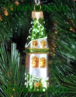 Новогоднее украшение "Домик-башня"(11см) ФУ-389