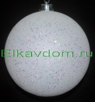 новогодний  шар белый Н64288/b