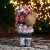 Дед Мороз "В бело-красной шубке с ремешком, с лыжами" 15х30 см