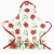 Набор подарочный "Этель" Christmas red flowers, фартук, полотенце, прихватка