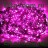 Новогодняя гирлянда-LED 25м,400 розовых светодиодов LEON 400L-PI-BK