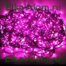 Новогодняя гирлянда-LED 25м,400 розовых светодиодов  400L-PI-BK