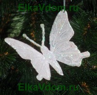 Новогоднее украшение "Бабочка"(10см) 545-188