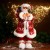 Дед Мороз "В красной шубке с оленями, с веточками" 35х60 см