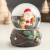 Сувенир полистоун водяной шар "Дед Мороз с олешкой в лесу"  7х7х9 см