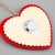 Ёлочная игрушка «Красное сердце со снеговиком», от батареек, свечение тёплое белое
