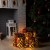 Светодиодная фигура «Коричневые плетёные подарки» 15, 20, 25 см, текстиль, металл, 220 В, свечение тёплое белое