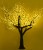 Светодиодное дерево Сакура желтая 3,5 метра
