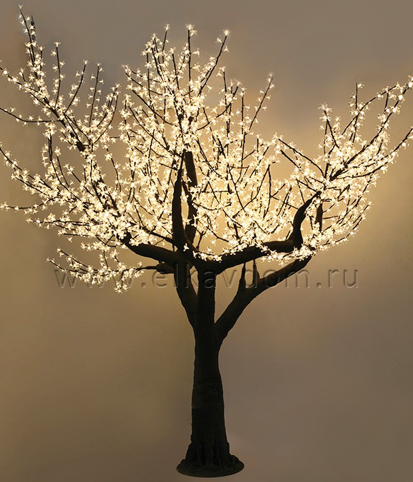 Светодиодное дерево Сакура теплая белая 3,5 метра