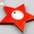 Ёлочная игрушка «Красная звезда с оленями», от батареек, свечение тёплое белое