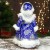 Снегурочка "Шик" в синей шубке и шапочке, 17х35 см
