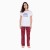 Комплект домашний женский «GOOD MORNING» (футболка/брюки), цвет белый/красный, размер 46