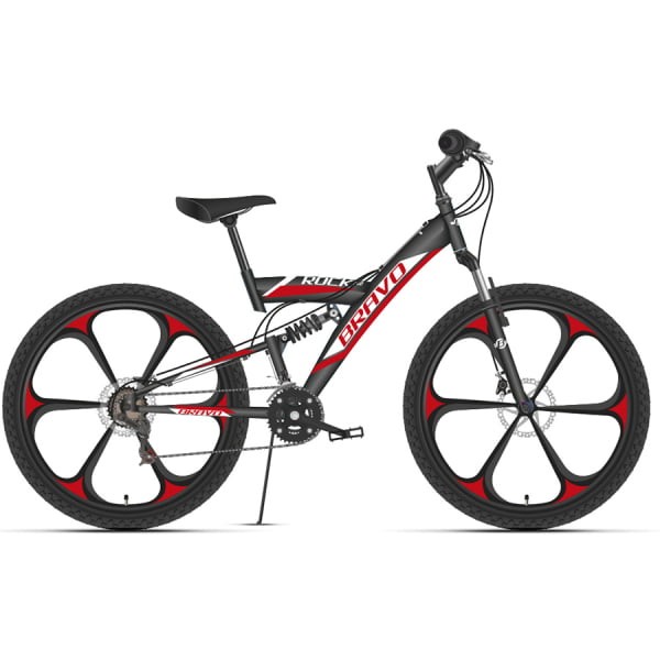 Велосипед Bravo Rock 26 D FW черный/красный/белый 2020-2021