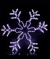Снежинка светящаяся белая 80см WS-09111201
