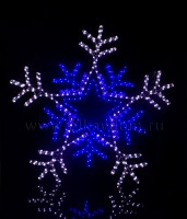 Снежинка светящаяся сине-белый 90см WS-09111202-90