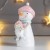 Сувенир полистоун "Снеговик со снеговичком" розовый 12,5х6,5х7 см