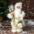 Дед Мороз "С подарками и в ремешке" 31 см, бело-золотой